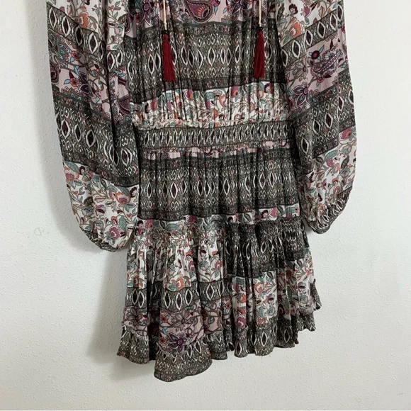 Misa Los Angeles Long Sleeve Dress - Black and White - Picture 4 of 11